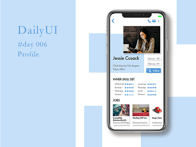 DailyUI #day006 - Profile 006 app dailyui design mobile ui ux