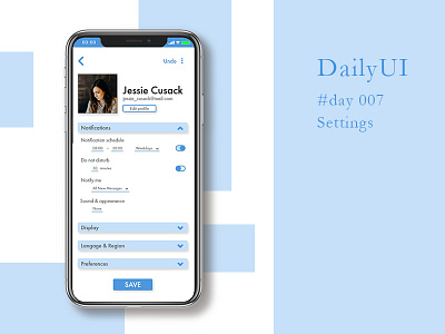 DailyUI #day007 - Settings 007 app dailyui design mobile ui ux