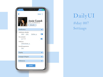 DailyUI #day007 - Settings