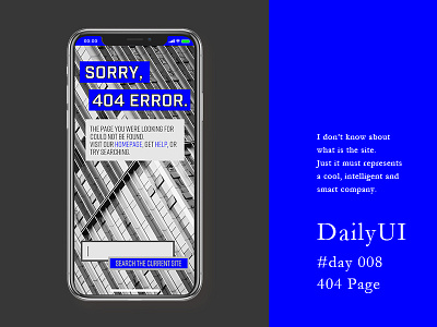 DailyUI #day008 - 404 Page 008 dailyui design mobile ui ux web