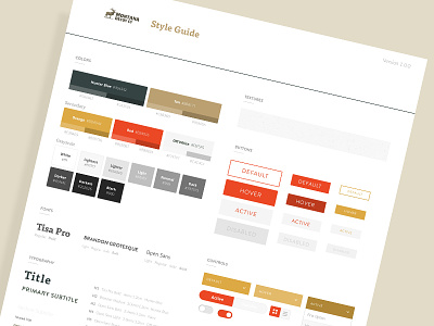 Montana Decoy UI Styles buttons color controls style guide styles texture type ui user interface