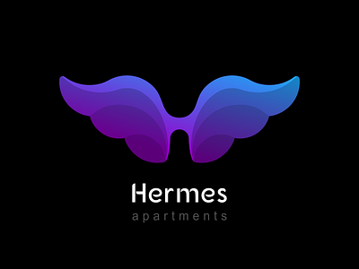 Hermes apartments design hotel identity illustration logo logotype mark symbol