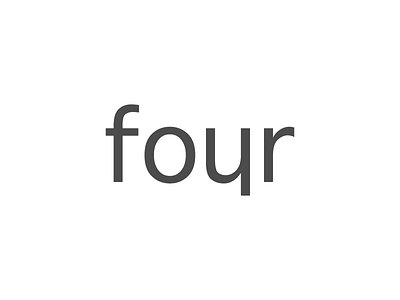 four 4 design four identity letter logo logotype mark monogram symbol type typography