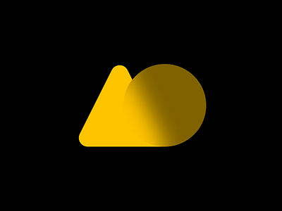 AO ao design geometric figures letter logo mark smooth symbol
