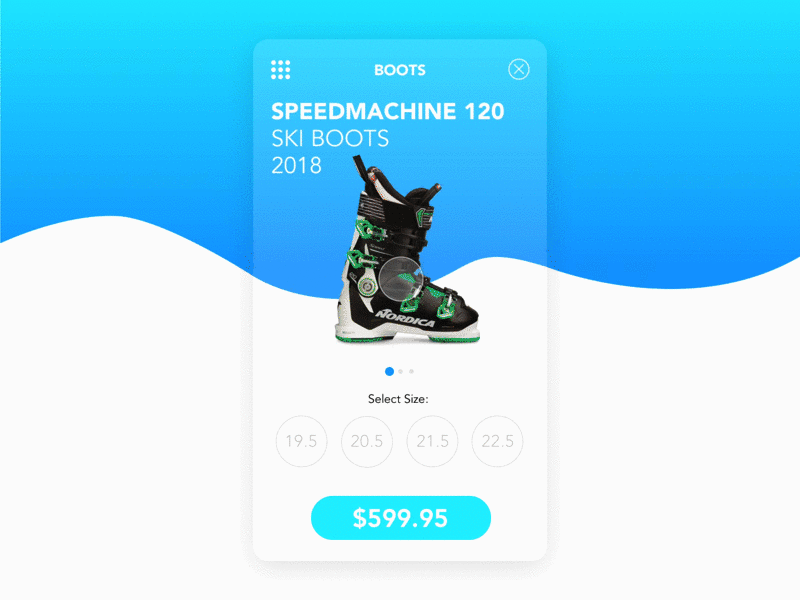 Ski App app boot concept design e commerce interface mobile ski ui ux