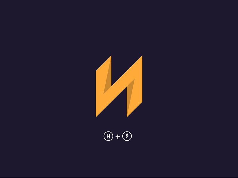 H + ⚡ Logo by Guga Bigvava on Dribbble