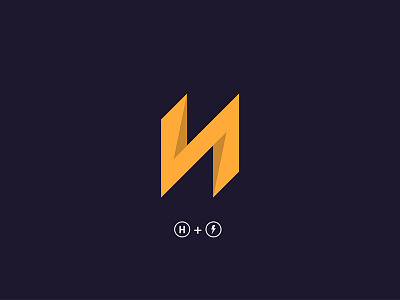 H + ⚡ Logo design h identity illustration logo logotype mark symbol