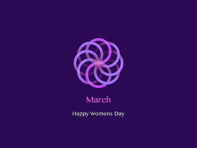 8 March - Happy Womens Day 8 design flowers gradient happy identity illustration internationalwomensday logo logotype march ornament