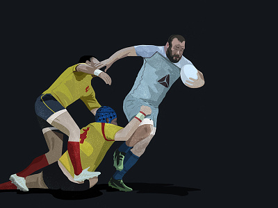 Georgian Rugby Player graphic illustration rugby rugby player sport vector