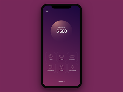 Finance App - Main Screen app balance concept design homescreen icon interface main mobile ui ux
