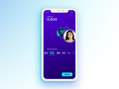Money Transfers amount app balance concept design finance interface mobile send ui ux