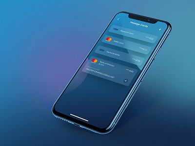 Manage Cards add app back card cards concept design interface manage mobile ui ux