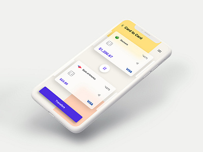 Card to Card app balance card cards concept design interface mobile to transfer ui ux