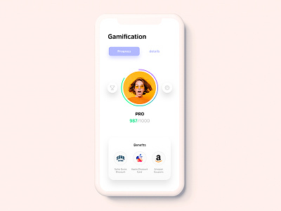 Gamification app colors colours concept design gamification interface mobile money ui ux