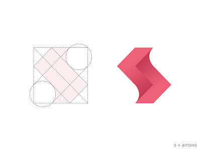 S logo design gradient grid s