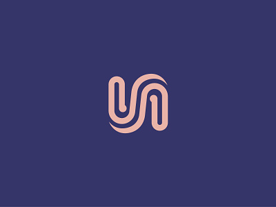 un design line logo logotype mark un