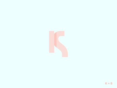 K + S concept design graphic k ks logo minimal monogram s shadow simply