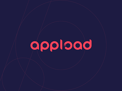 appload logo app appload design graphic grid load logo logotype mark shadow simply symbol vector