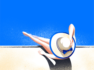 Summer brush design graphic graphic design illustration logotype pool procreate redesign relax shadow silhouette simple summer sun swimming pool texture vector woman