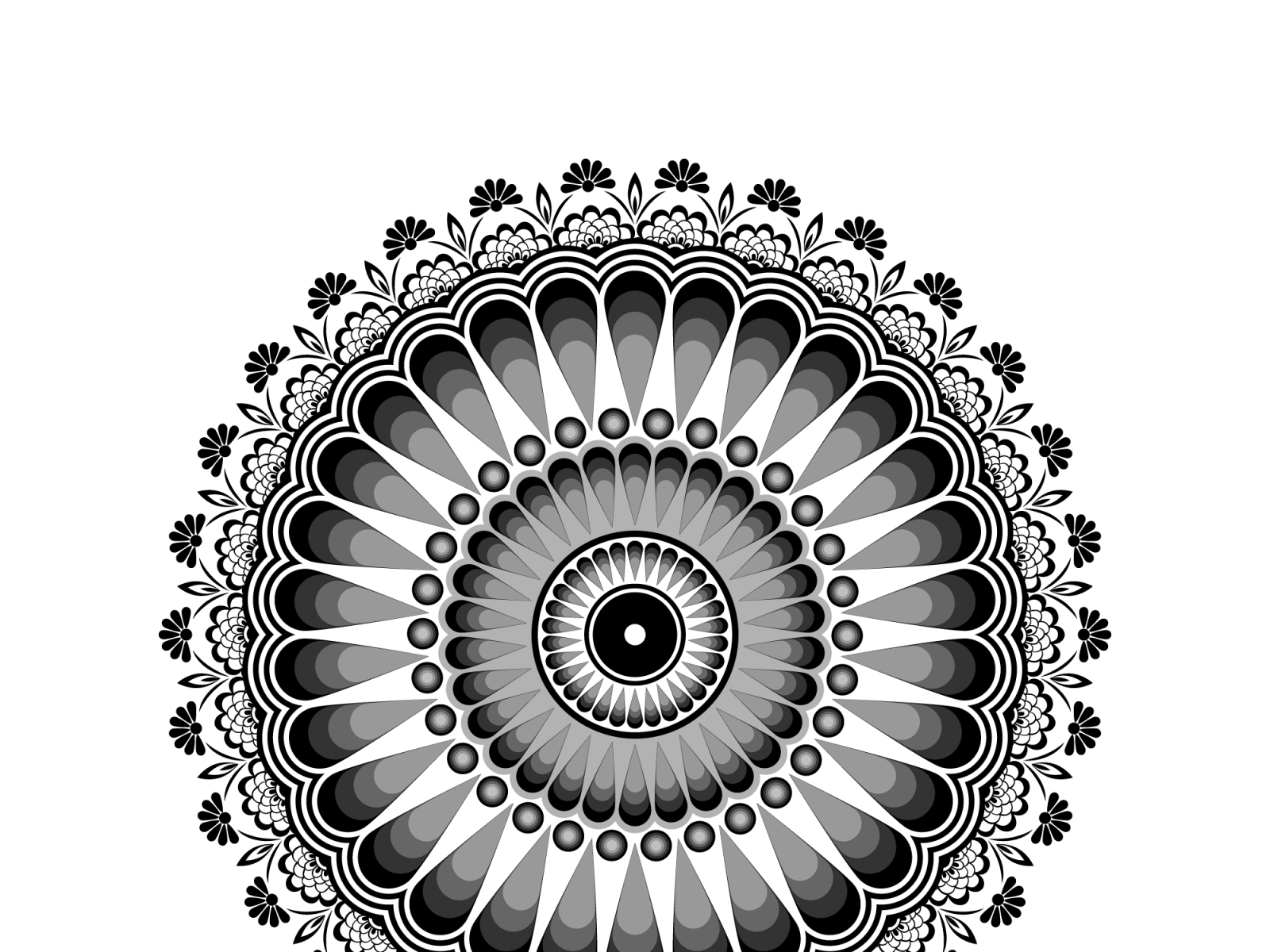 Simple mandala art design Royalty Free Vector Image