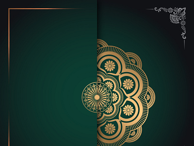 Golden Color Mandala Art Design golden color mandala