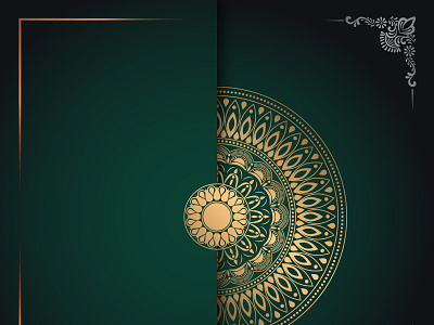 Golden Color Mandala Art Design golden color mandala