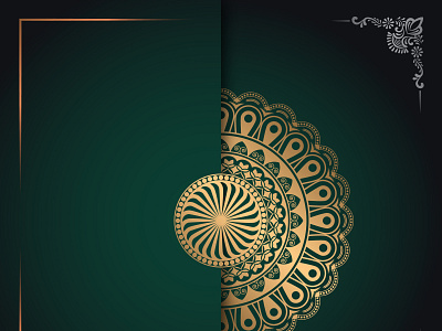 Golden Color Mandala Art Design golden color mandala