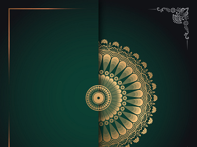 Golden Color Mandala Art Design  11