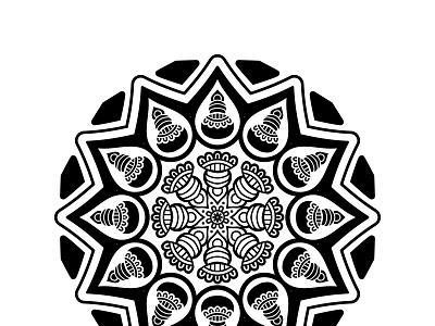 Simple Mandala Art Design 15 pattern design
