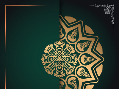 Golden Color Mandala Art Design  15