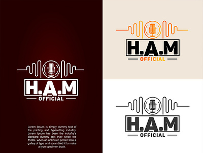 HAM Official Logo branding design ham logo ham logo icon illustration logo logo design vector voice logo