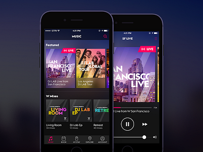 W Hotels for iOS (Proposal) book a room dark ios ui dark ui design proposal hotel app ios blur ios music music app strv strvcom w hotels