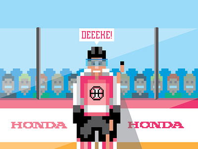 DEEEKE! crowd debut dribbble hockey invite pixel rink
