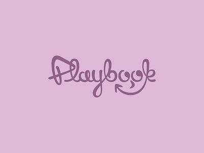 Playbook app autism identity letter logo playbook type