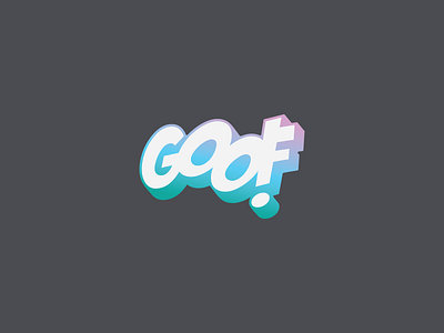 Goof goof gradient identity letters logo type