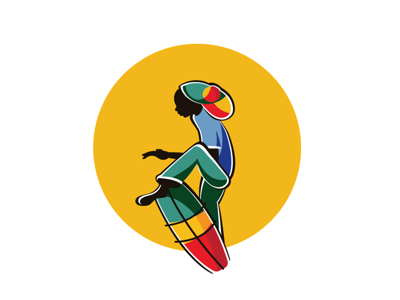 Jam beat drum gif illustration jamaica music summer