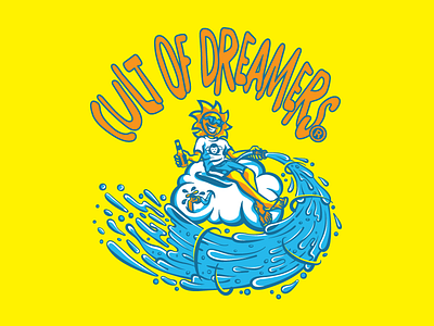 Wet Dreams cloud cult dreamers illustration of summer t shirt water