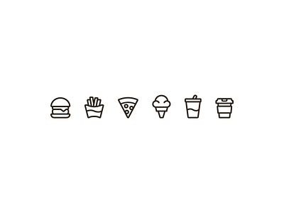 Fast Food Icons by Tony Murphy on Dribbble