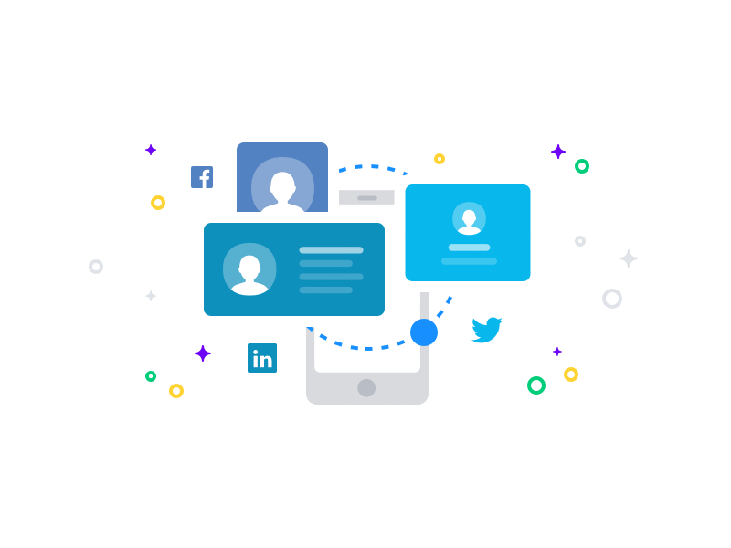 Social Connection Illustrations accounts connection icon illustration link loading onboarding social success