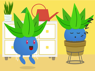 Oddish houseplant illustration oddish plant pokemon