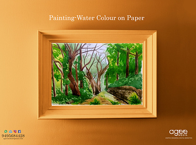 Painting Water colour on Handmade paper painting water colour