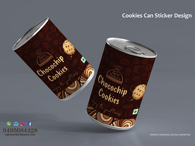 Food can Sticker Design branding coraldraw graphic design logo package design sticker