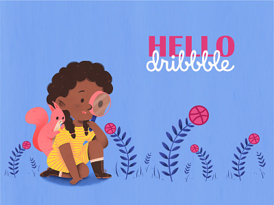 Let's get started! design dribbble first design first post first shot grow illustration illustrator landing page learn logo welcome page welcome screen welcome shot
