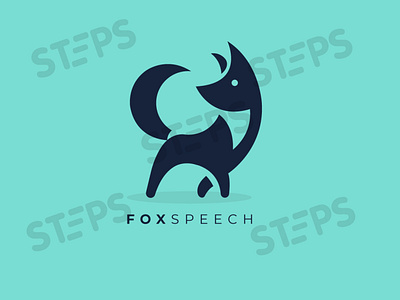 fox speech logo design fox logo icon logo minimal speech logo vector