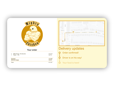 Daily UI #020 - Location Tracker affinitydesigner chicken chicken logo chicken wings daily daily 100 challenge daily ui dailyui dailyuichallenge design fast food food location location app location tracker logo tracker tracker app ui ux