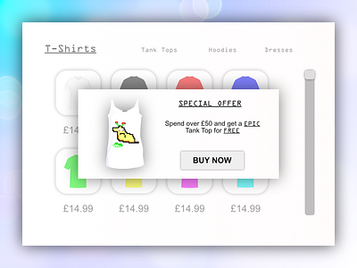 Daily UI #036 - Special Offer affinitydesigner app buy buy now clothing daily daily 100 challenge daily ui dailyui dailyuichallenge design epic special special offer special offers t shirt tshirt tshirts ui ux