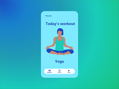 Daily UI #062 - Workout of the Day adobe xd adobexd affinitydesigner daily daily 100 challenge daily ui dailyui dailyuichallenge design illustraion planning ui ux vector workout workout app workout of the day yoga yoga pose