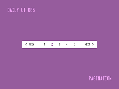 Daily UI #085 - Pagination