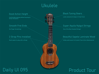 Daily UI #095 - Product Tour affinity affinity design affinity designer affinitydesigner daily daily 100 challenge daily ui dailyui dailyuichallenge design details gimp instrument music product product tour tour ui ukulele ux