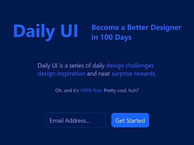 Daily UI #100 - Redesign Daily UI Landing Page adobe adobe xd adobexd challenge complete daily daily 100 challenge daily ui dailyui dailyuichallenge design finished landing landing design landing page landing page design landingpage last day redisign ui ux